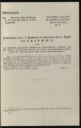 Verordnungsblatt des k.k. Ministeriums des Innern. Beibl.. Beiblatt zu dem Verordnungsblatte des k.k. Ministeriums des Innern. Angelegenheiten der staatlichen Veterinärverwaltung. (etc.) 19150215 Seite: 75