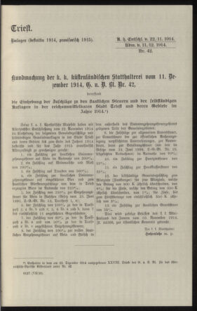 Verordnungsblatt des k.k. Ministeriums des Innern. Beibl.. Beiblatt zu dem Verordnungsblatte des k.k. Ministeriums des Innern. Angelegenheiten der staatlichen Veterinärverwaltung. (etc.) 19150430 Seite: 101