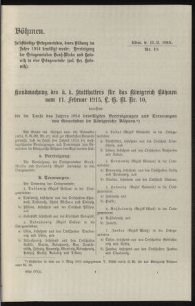 Verordnungsblatt des k.k. Ministeriums des Innern. Beibl.. Beiblatt zu dem Verordnungsblatte des k.k. Ministeriums des Innern. Angelegenheiten der staatlichen Veterinärverwaltung. (etc.) 19150430 Seite: 23