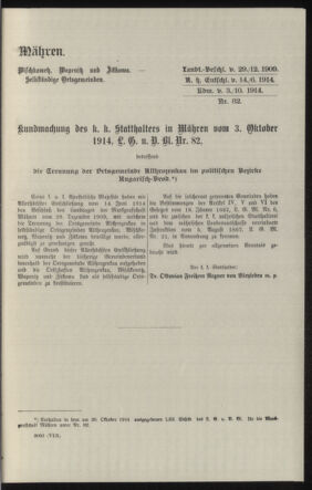 Verordnungsblatt des k.k. Ministeriums des Innern. Beibl.. Beiblatt zu dem Verordnungsblatte des k.k. Ministeriums des Innern. Angelegenheiten der staatlichen Veterinärverwaltung. (etc.) 19150430 Seite: 27