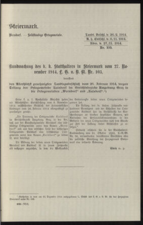 Verordnungsblatt des k.k. Ministeriums des Innern. Beibl.. Beiblatt zu dem Verordnungsblatte des k.k. Ministeriums des Innern. Angelegenheiten der staatlichen Veterinärverwaltung. (etc.) 19150430 Seite: 31