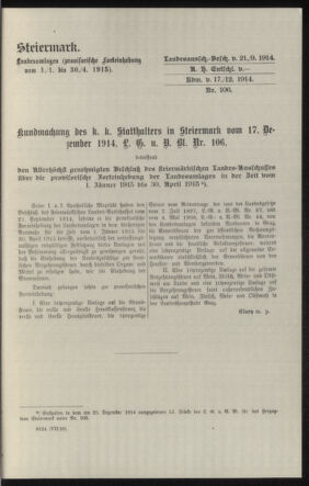 Verordnungsblatt des k.k. Ministeriums des Innern. Beibl.. Beiblatt zu dem Verordnungsblatte des k.k. Ministeriums des Innern. Angelegenheiten der staatlichen Veterinärverwaltung. (etc.) 19150430 Seite: 95