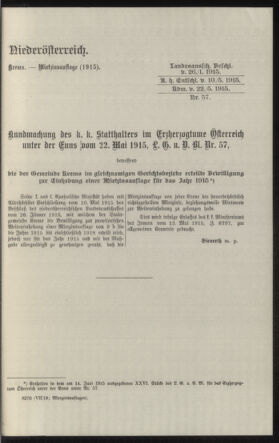 Verordnungsblatt des k.k. Ministeriums des Innern. Beibl.. Beiblatt zu dem Verordnungsblatte des k.k. Ministeriums des Innern. Angelegenheiten der staatlichen Veterinärverwaltung. (etc.) 19150915 Seite: 107