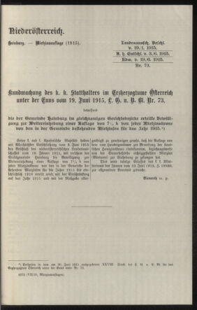 Verordnungsblatt des k.k. Ministeriums des Innern. Beibl.. Beiblatt zu dem Verordnungsblatte des k.k. Ministeriums des Innern. Angelegenheiten der staatlichen Veterinärverwaltung. (etc.) 19150915 Seite: 111