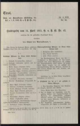 Verordnungsblatt des k.k. Ministeriums des Innern. Beibl.. Beiblatt zu dem Verordnungsblatte des k.k. Ministeriums des Innern. Angelegenheiten der staatlichen Veterinärverwaltung. (etc.) 19150915 Seite: 133