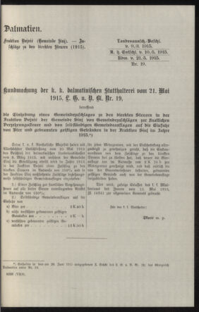 Verordnungsblatt des k.k. Ministeriums des Innern. Beibl.. Beiblatt zu dem Verordnungsblatte des k.k. Ministeriums des Innern. Angelegenheiten der staatlichen Veterinärverwaltung. (etc.) 19150915 Seite: 23