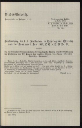 Verordnungsblatt des k.k. Ministeriums des Innern. Beibl.. Beiblatt zu dem Verordnungsblatte des k.k. Ministeriums des Innern. Angelegenheiten der staatlichen Veterinärverwaltung. (etc.) 19150915 Seite: 35