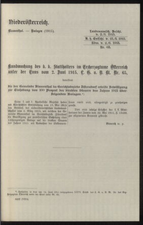 Verordnungsblatt des k.k. Ministeriums des Innern. Beibl.. Beiblatt zu dem Verordnungsblatte des k.k. Ministeriums des Innern. Angelegenheiten der staatlichen Veterinärverwaltung. (etc.) 19150915 Seite: 41