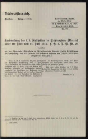 Verordnungsblatt des k.k. Ministeriums des Innern. Beibl.. Beiblatt zu dem Verordnungsblatte des k.k. Ministeriums des Innern. Angelegenheiten der staatlichen Veterinärverwaltung. (etc.) 19150915 Seite: 59