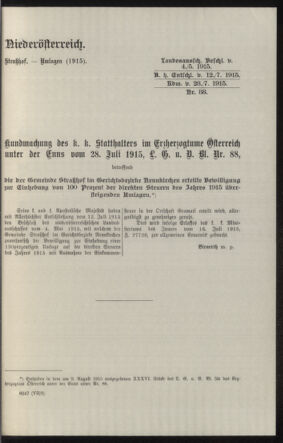 Verordnungsblatt des k.k. Ministeriums des Innern. Beibl.. Beiblatt zu dem Verordnungsblatte des k.k. Ministeriums des Innern. Angelegenheiten der staatlichen Veterinärverwaltung. (etc.) 19150915 Seite: 61