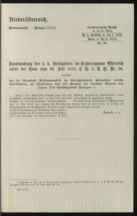 Verordnungsblatt des k.k. Ministeriums des Innern. Beibl.. Beiblatt zu dem Verordnungsblatte des k.k. Ministeriums des Innern. Angelegenheiten der staatlichen Veterinärverwaltung. (etc.) 19150915 Seite: 65