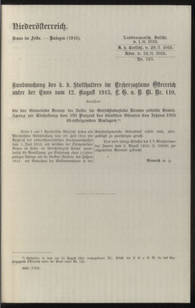 Verordnungsblatt des k.k. Ministeriums des Innern. Beibl.. Beiblatt zu dem Verordnungsblatte des k.k. Ministeriums des Innern. Angelegenheiten der staatlichen Veterinärverwaltung. (etc.) 19150915 Seite: 87