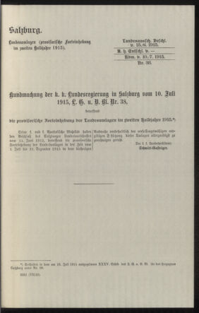 Verordnungsblatt des k.k. Ministeriums des Innern. Beibl.. Beiblatt zu dem Verordnungsblatte des k.k. Ministeriums des Innern. Angelegenheiten der staatlichen Veterinärverwaltung. (etc.) 19150915 Seite: 89