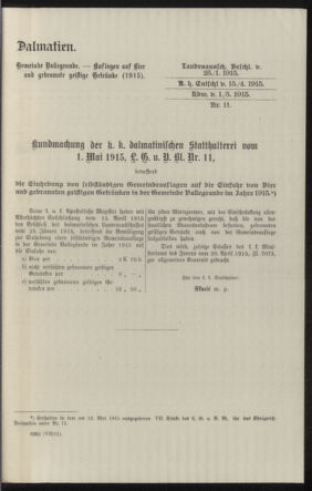 Verordnungsblatt des k.k. Ministeriums des Innern. Beibl.. Beiblatt zu dem Verordnungsblatte des k.k. Ministeriums des Innern. Angelegenheiten der staatlichen Veterinärverwaltung. (etc.) 19150915 Seite: 97