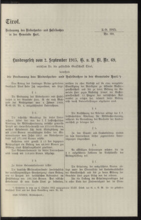 Verordnungsblatt des k.k. Ministeriums des Innern. Beibl.. Beiblatt zu dem Verordnungsblatte des k.k. Ministeriums des Innern. Angelegenheiten der staatlichen Veterinärverwaltung. (etc.) 19151220 Seite: 51