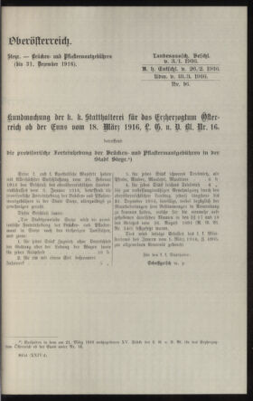 Verordnungsblatt des k.k. Ministeriums des Innern. Beibl.. Beiblatt zu dem Verordnungsblatte des k.k. Ministeriums des Innern. Angelegenheiten der staatlichen Veterinärverwaltung. (etc.) 19160630 Seite: 109