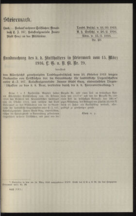 Verordnungsblatt des k.k. Ministeriums des Innern. Beibl.. Beiblatt zu dem Verordnungsblatte des k.k. Ministeriums des Innern. Angelegenheiten der staatlichen Veterinärverwaltung. (etc.) 19160630 Seite: 13