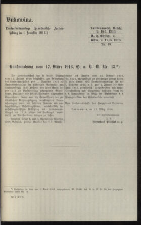 Verordnungsblatt des k.k. Ministeriums des Innern. Beibl.. Beiblatt zu dem Verordnungsblatte des k.k. Ministeriums des Innern. Angelegenheiten der staatlichen Veterinärverwaltung. (etc.) 19160630 Seite: 17