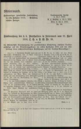 Verordnungsblatt des k.k. Ministeriums des Innern. Beibl.. Beiblatt zu dem Verordnungsblatte des k.k. Ministeriums des Innern. Angelegenheiten der staatlichen Veterinärverwaltung. (etc.) 19160630 Seite: 43