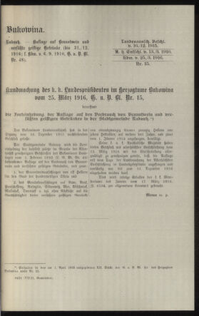 Verordnungsblatt des k.k. Ministeriums des Innern. Beibl.. Beiblatt zu dem Verordnungsblatte des k.k. Ministeriums des Innern. Angelegenheiten der staatlichen Veterinärverwaltung. (etc.) 19160630 Seite: 51