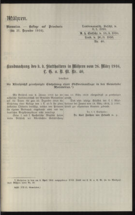 Verordnungsblatt des k.k. Ministeriums des Innern. Beibl.. Beiblatt zu dem Verordnungsblatte des k.k. Ministeriums des Innern. Angelegenheiten der staatlichen Veterinärverwaltung. (etc.) 19160630 Seite: 61