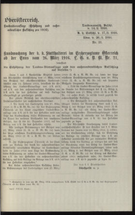 Verordnungsblatt des k.k. Ministeriums des Innern. Beibl.. Beiblatt zu dem Verordnungsblatte des k.k. Ministeriums des Innern. Angelegenheiten der staatlichen Veterinärverwaltung. (etc.) 19160630 Seite: 63