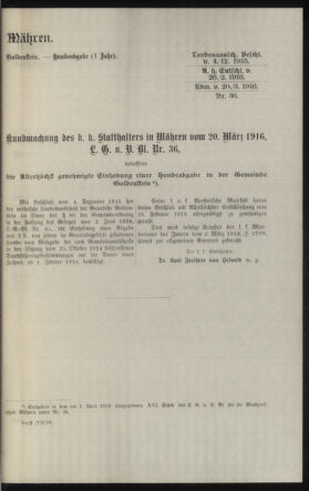 Verordnungsblatt des k.k. Ministeriums des Innern. Beibl.. Beiblatt zu dem Verordnungsblatte des k.k. Ministeriums des Innern. Angelegenheiten der staatlichen Veterinärverwaltung. (etc.) 19160630 Seite: 77