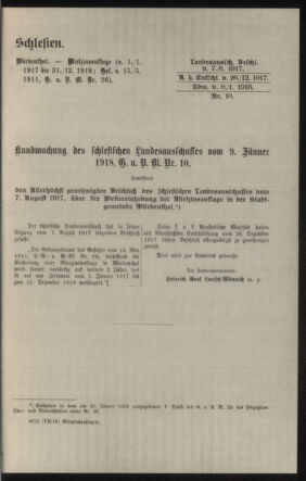 Verordnungsblatt des k.k. Ministeriums des Innern. Beibl.. Beiblatt zu dem Verordnungsblatte des k.k. Ministeriums des Innern. Angelegenheiten der staatlichen Veterinärverwaltung. (etc.) 19180330 Seite: 109