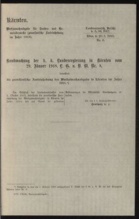 Verordnungsblatt des k.k. Ministeriums des Innern. Beibl.. Beiblatt zu dem Verordnungsblatte des k.k. Ministeriums des Innern. Angelegenheiten der staatlichen Veterinärverwaltung. (etc.) 19180330 Seite: 113