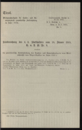 Verordnungsblatt des k.k. Ministeriums des Innern. Beibl.. Beiblatt zu dem Verordnungsblatte des k.k. Ministeriums des Innern. Angelegenheiten der staatlichen Veterinärverwaltung. (etc.) 19180330 Seite: 121