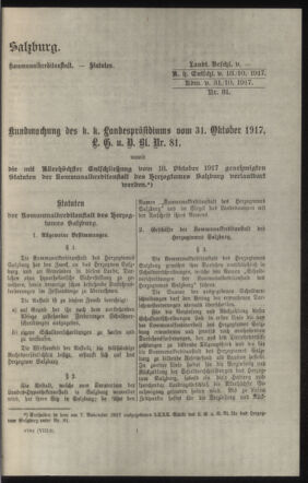 Verordnungsblatt des k.k. Ministeriums des Innern. Beibl.. Beiblatt zu dem Verordnungsblatte des k.k. Ministeriums des Innern. Angelegenheiten der staatlichen Veterinärverwaltung. (etc.) 19180330 Seite: 123