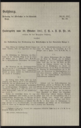 Verordnungsblatt des k.k. Ministeriums des Innern. Beibl.. Beiblatt zu dem Verordnungsblatte des k.k. Ministeriums des Innern. Angelegenheiten der staatlichen Veterinärverwaltung. (etc.) 19180330 Seite: 189