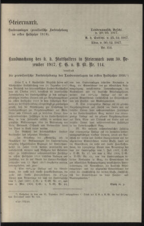 Verordnungsblatt des k.k. Ministeriums des Innern. Beibl.. Beiblatt zu dem Verordnungsblatte des k.k. Ministeriums des Innern. Angelegenheiten der staatlichen Veterinärverwaltung. (etc.) 19180330 Seite: 25