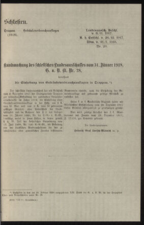 Verordnungsblatt des k.k. Ministeriums des Innern. Beibl.. Beiblatt zu dem Verordnungsblatte des k.k. Ministeriums des Innern. Angelegenheiten der staatlichen Veterinärverwaltung. (etc.) 19180330 Seite: 65