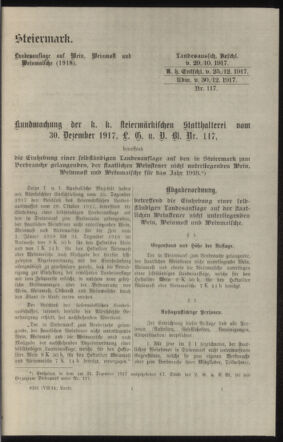 Verordnungsblatt des k.k. Ministeriums des Innern. Beibl.. Beiblatt zu dem Verordnungsblatte des k.k. Ministeriums des Innern. Angelegenheiten der staatlichen Veterinärverwaltung. (etc.) 19180330 Seite: 67