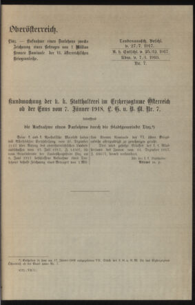 Verordnungsblatt des k.k. Ministeriums des Innern. Beibl.. Beiblatt zu dem Verordnungsblatte des k.k. Ministeriums des Innern. Angelegenheiten der staatlichen Veterinärverwaltung. (etc.) 19180330 Seite: 7