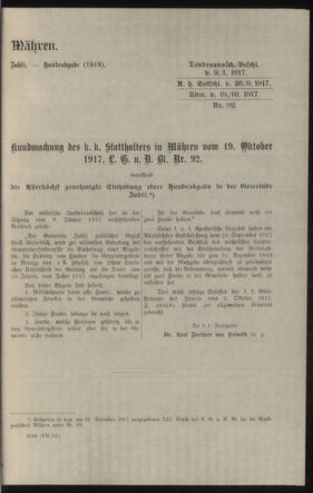 Verordnungsblatt des k.k. Ministeriums des Innern. Beibl.. Beiblatt zu dem Verordnungsblatte des k.k. Ministeriums des Innern. Angelegenheiten der staatlichen Veterinärverwaltung. (etc.) 19180330 Seite: 91