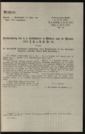 Verordnungsblatt des k.k. Ministeriums des Innern. Beibl.. Beiblatt zu dem Verordnungsblatte des k.k. Ministeriums des Innern. Angelegenheiten der staatlichen Veterinärverwaltung. (etc.) 19180330 Seite: 95