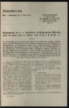 Verordnungsblatt des k.k. Ministeriums des Innern. Beibl.. Beiblatt zu dem Verordnungsblatte des k.k. Ministeriums des Innern. Angelegenheiten der staatlichen Veterinärverwaltung. (etc.) 19180330 Seite: 97