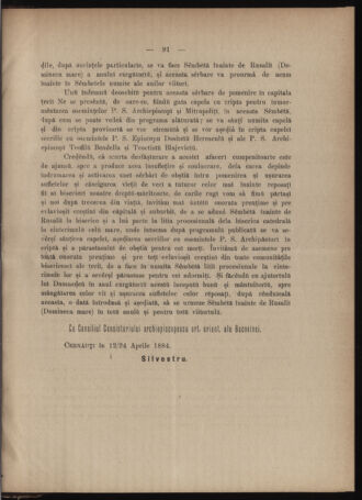 Verordnungsblatt des erzbischöfl. Konsistoriums die Angelegenheiten der orthod. -oriental. Erzdiözese der Bukowina betreffend 18840516 Seite: 3