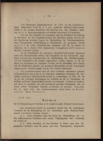 Verordnungsblatt des erzbischöfl. Konsistoriums die Angelegenheiten der orthod. -oriental. Erzdiözese der Bukowina betreffend 18840622 Seite: 5