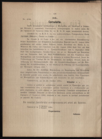 Verordnungsblatt des erzbischöfl. Konsistoriums die Angelegenheiten der orthod. -oriental. Erzdiözese der Bukowina betreffend 18841115 Seite: 2