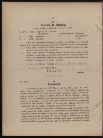 Verordnungsblatt des erzbischöfl. Konsistoriums die Angelegenheiten der orthod. -oriental. Erzdiözese der Bukowina betreffend 18850413 Seite: 2