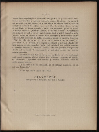 Verordnungsblatt des erzbischöfl. Konsistoriums die Angelegenheiten der orthod. -oriental. Erzdiözese der Bukowina betreffend 18850715 Seite: 11