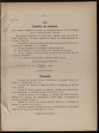 Verordnungsblatt des erzbischöfl. Konsistoriums die Angelegenheiten der orthod. -oriental. Erzdiözese der Bukowina betreffend 18850921 Seite: 3