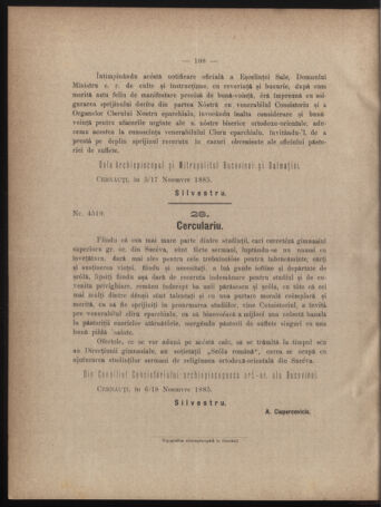 Verordnungsblatt des erzbischöfl. Konsistoriums die Angelegenheiten der orthod. -oriental. Erzdiözese der Bukowina betreffend 18851118 Seite: 2