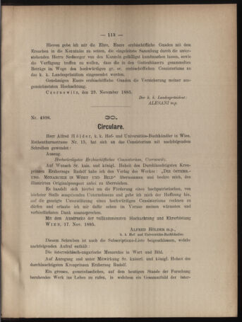 Verordnungsblatt des erzbischöfl. Konsistoriums die Angelegenheiten der orthod. -oriental. Erzdiözese der Bukowina betreffend 18851212 Seite: 5