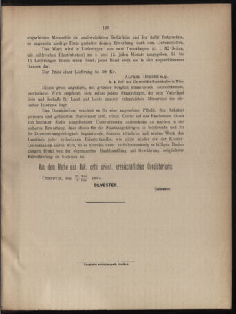 Verordnungsblatt des erzbischöfl. Konsistoriums die Angelegenheiten der orthod. -oriental. Erzdiözese der Bukowina betreffend 18851212 Seite: 7