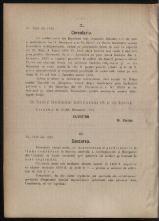 Verordnungsblatt des erzbischöfl. Konsistoriums die Angelegenheiten der orthod. -oriental. Erzdiözese der Bukowina betreffend 18860121 Seite: 2