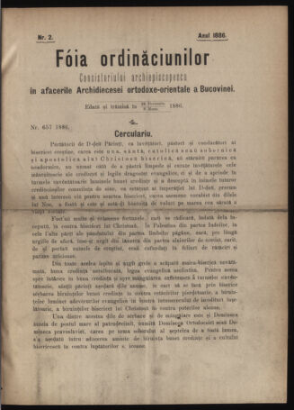 Verordnungsblatt des erzbischöfl. Konsistoriums die Angelegenheiten der orthod. -oriental. Erzdiözese der Bukowina betreffend